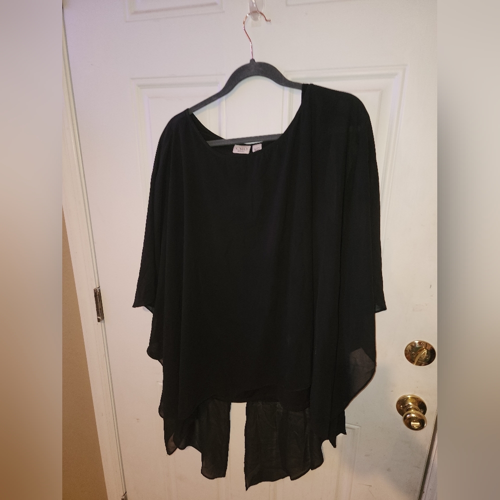 Cato black flowy top